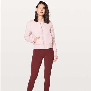 Lulu Lemon Nonstop Bomber Jacket Pink Reversible!